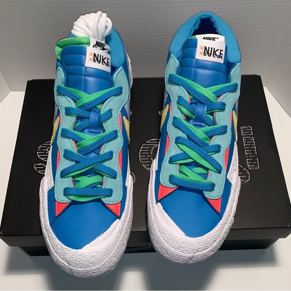 KAWS x safari x Blazer Low “Neptune” Size 11 Brand New extra Laces FREE SHIPPING